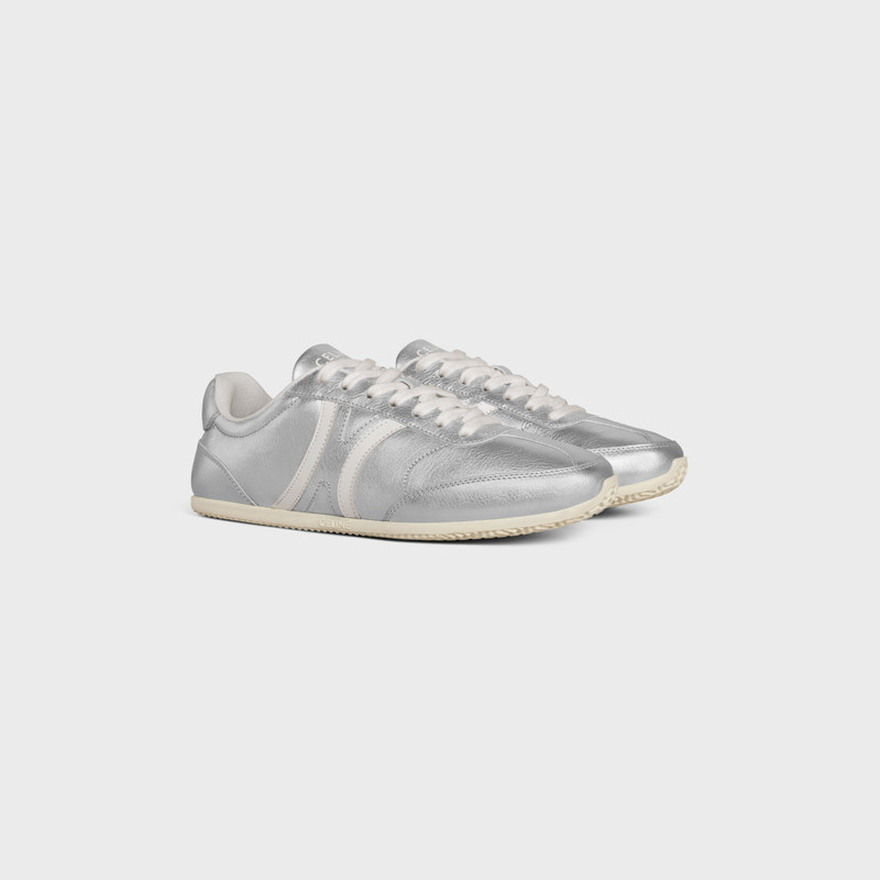 CELINE JOGGER LOW LACE-UP SNEAKER in LAMINATED CALFSKIN AND CALFSKIN 2