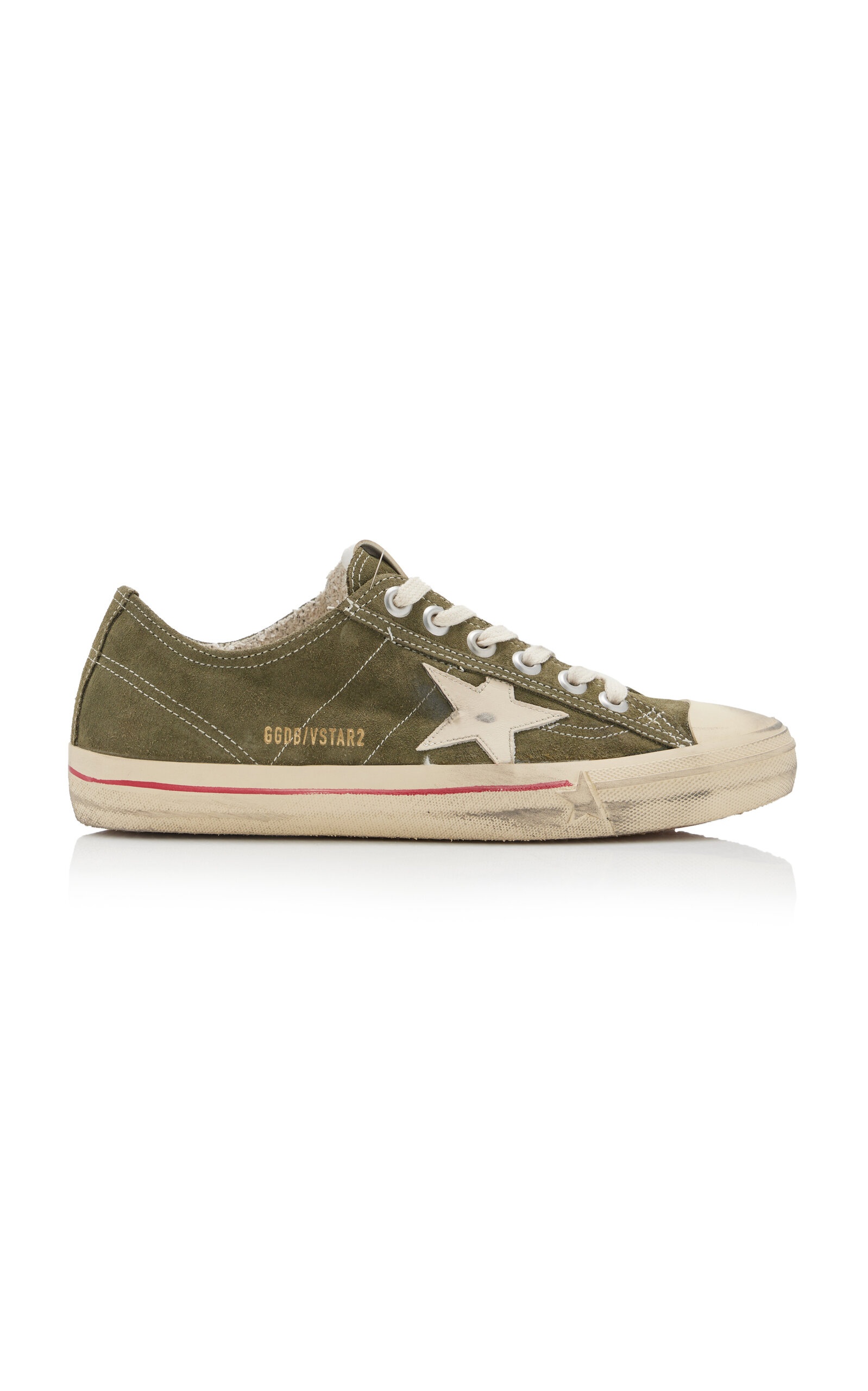 V-Star 2 Leather-Trimmed Suede Sneakers khaki - 1