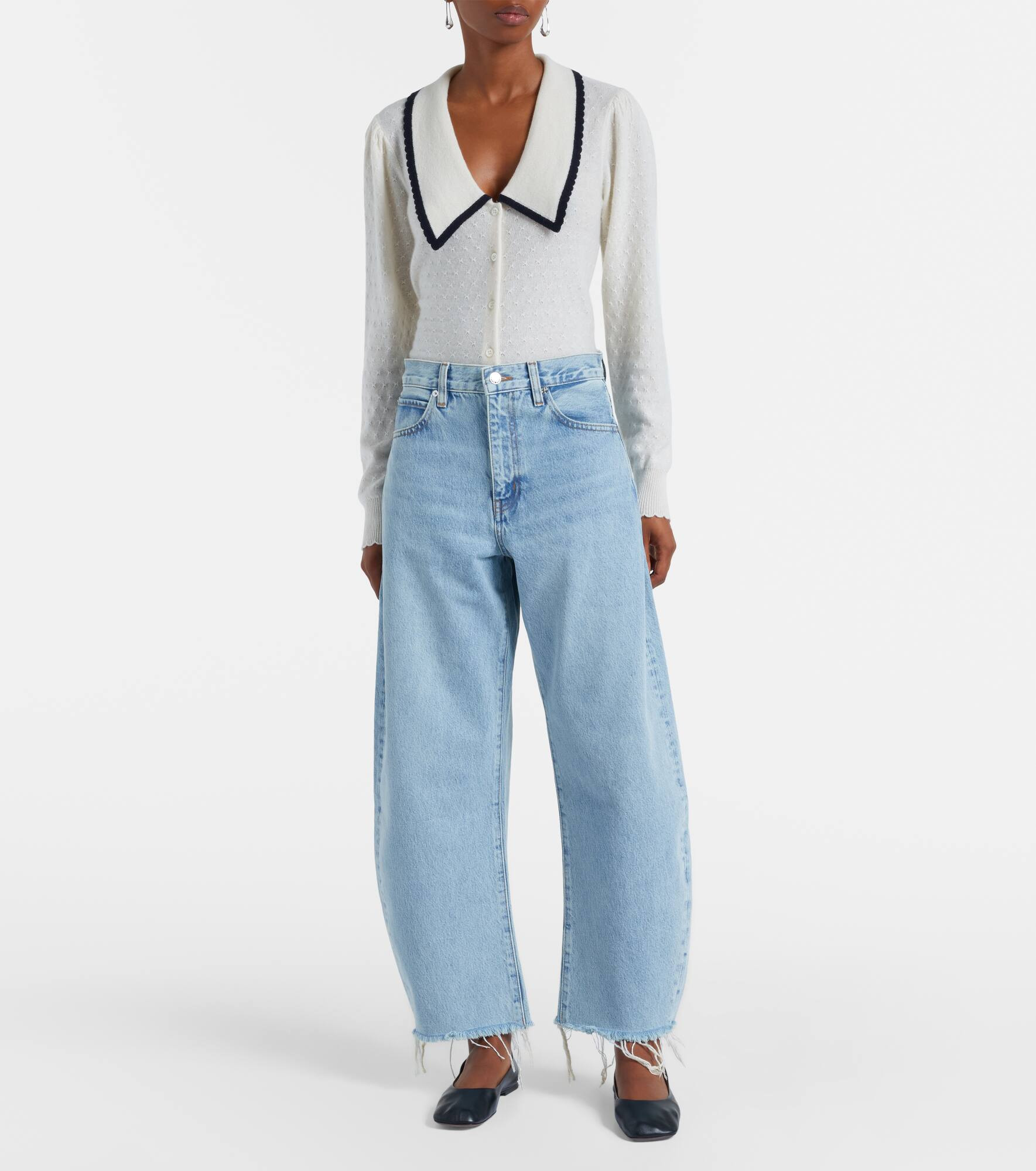 Bubble high-rise barrel-leg jeans - 7