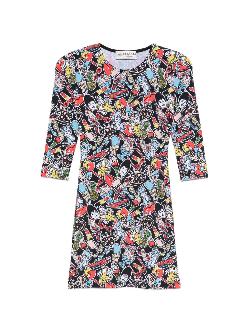 graphic-print mini dress 1