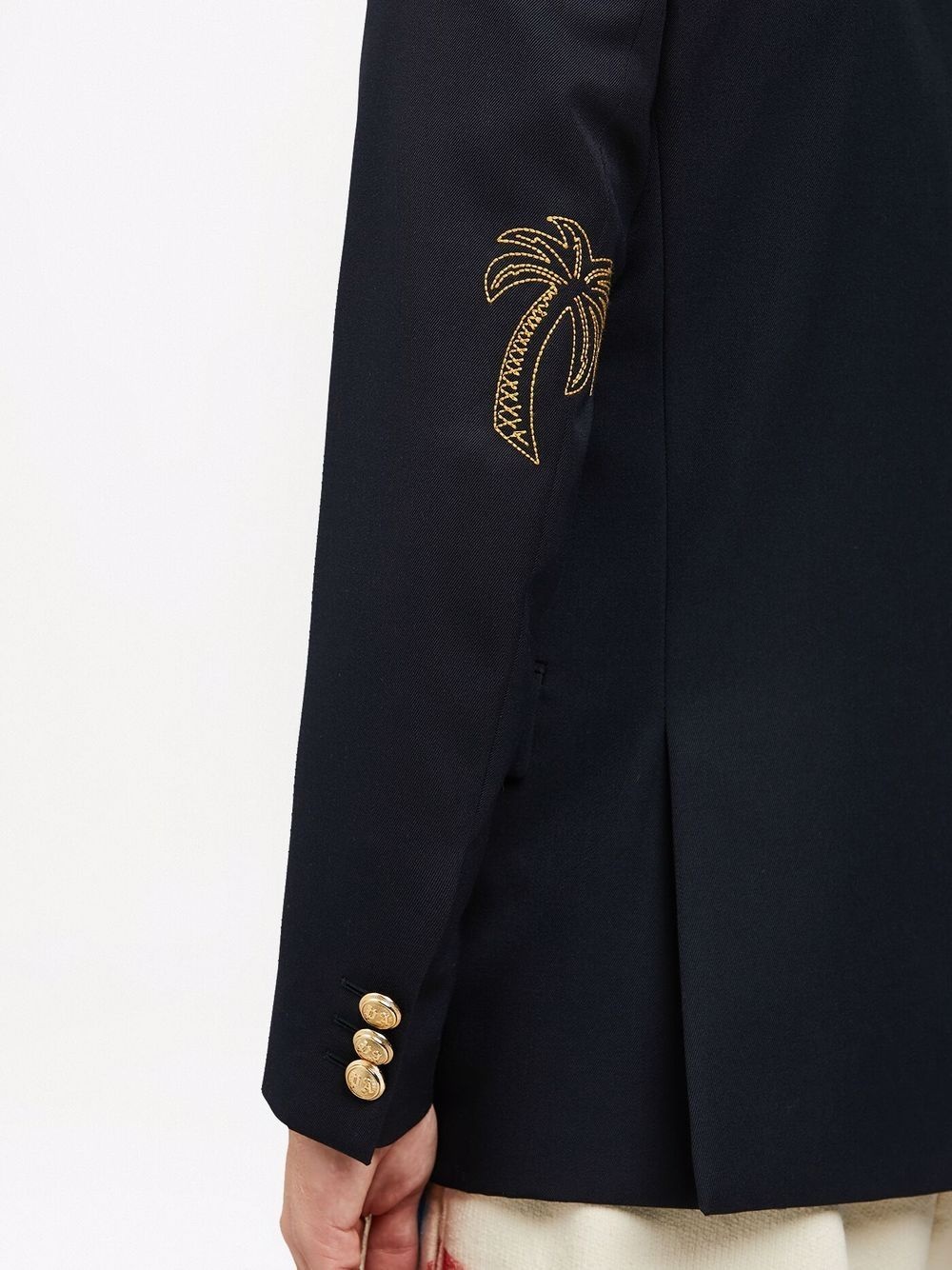 Palm Tree-embroidery blazer - 5