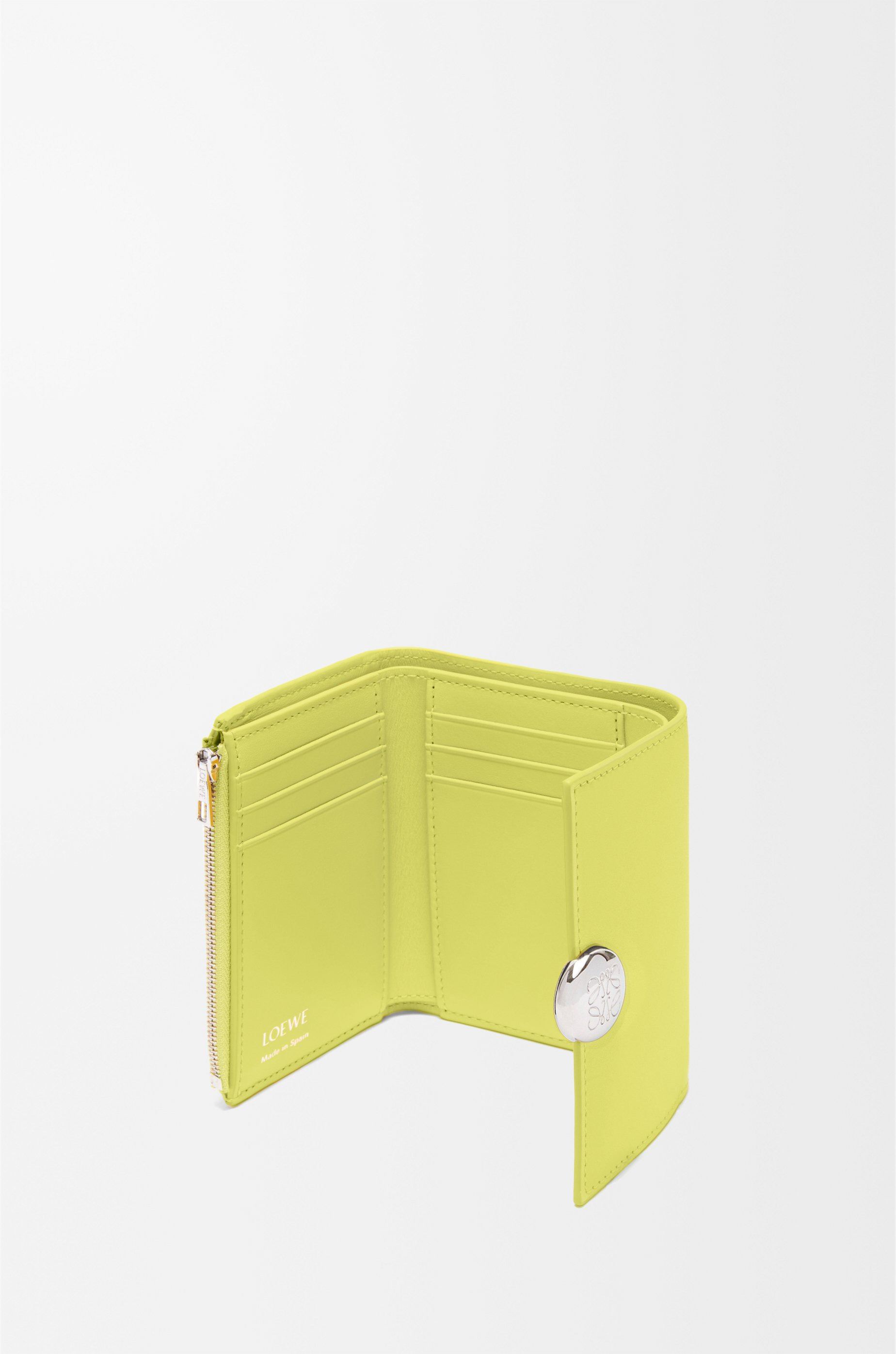 Pebble small vertical wallet in shiny nappa calfskin - 3