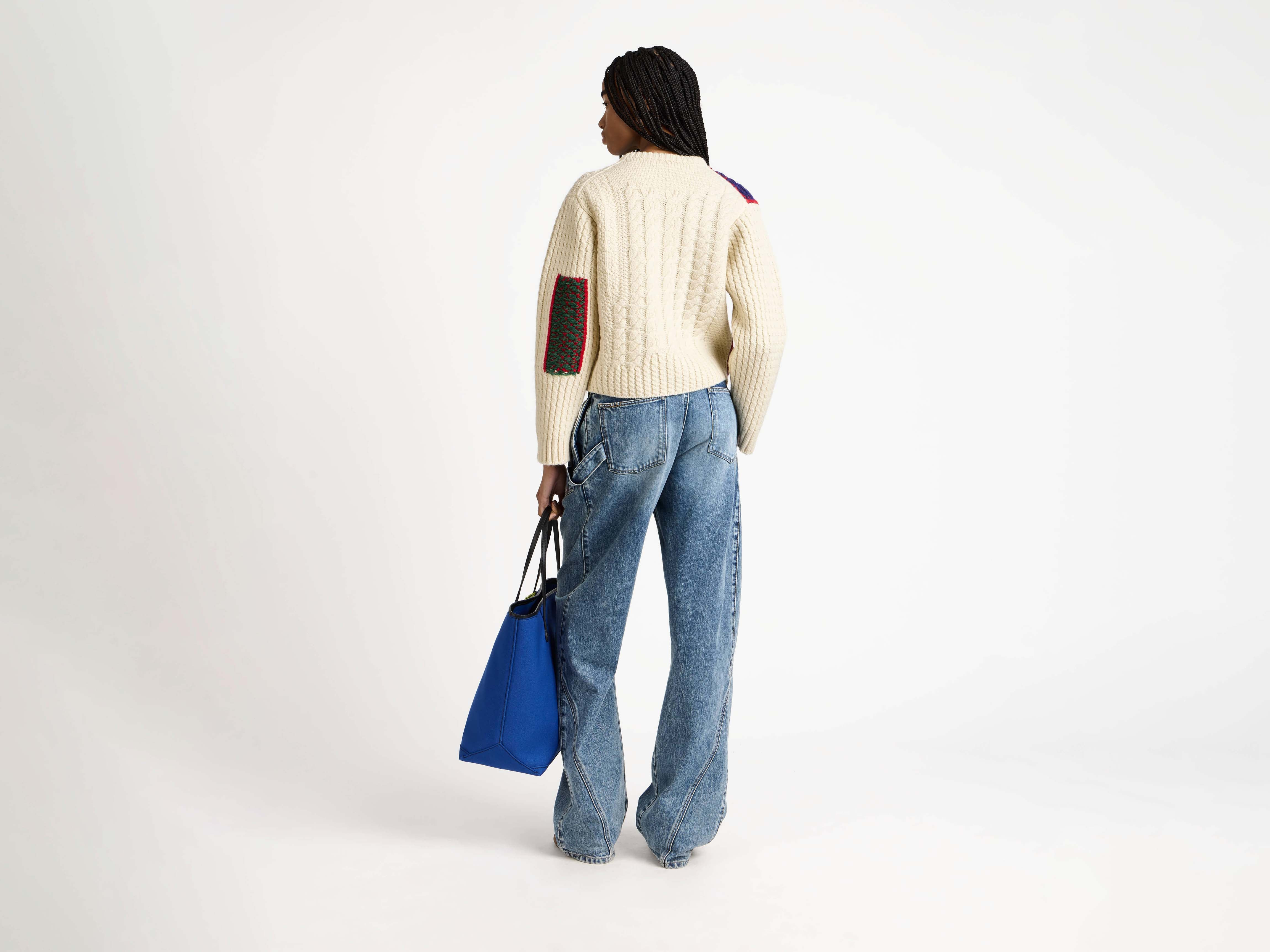 CABLE-KNIT JUMPER IN IVORY - 3