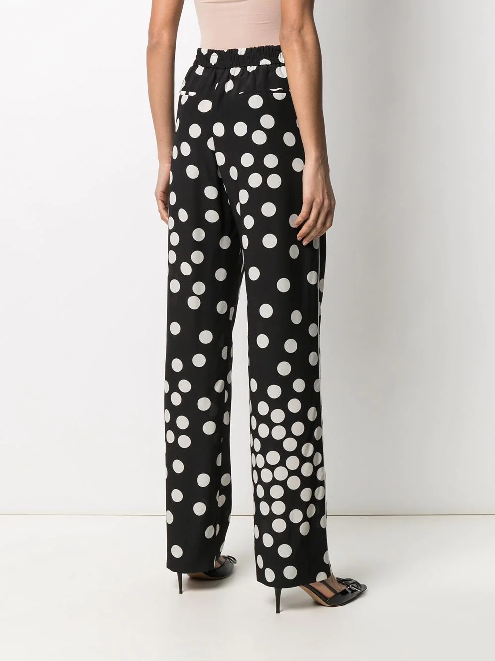 polka-dot straight-leg trousers - 4