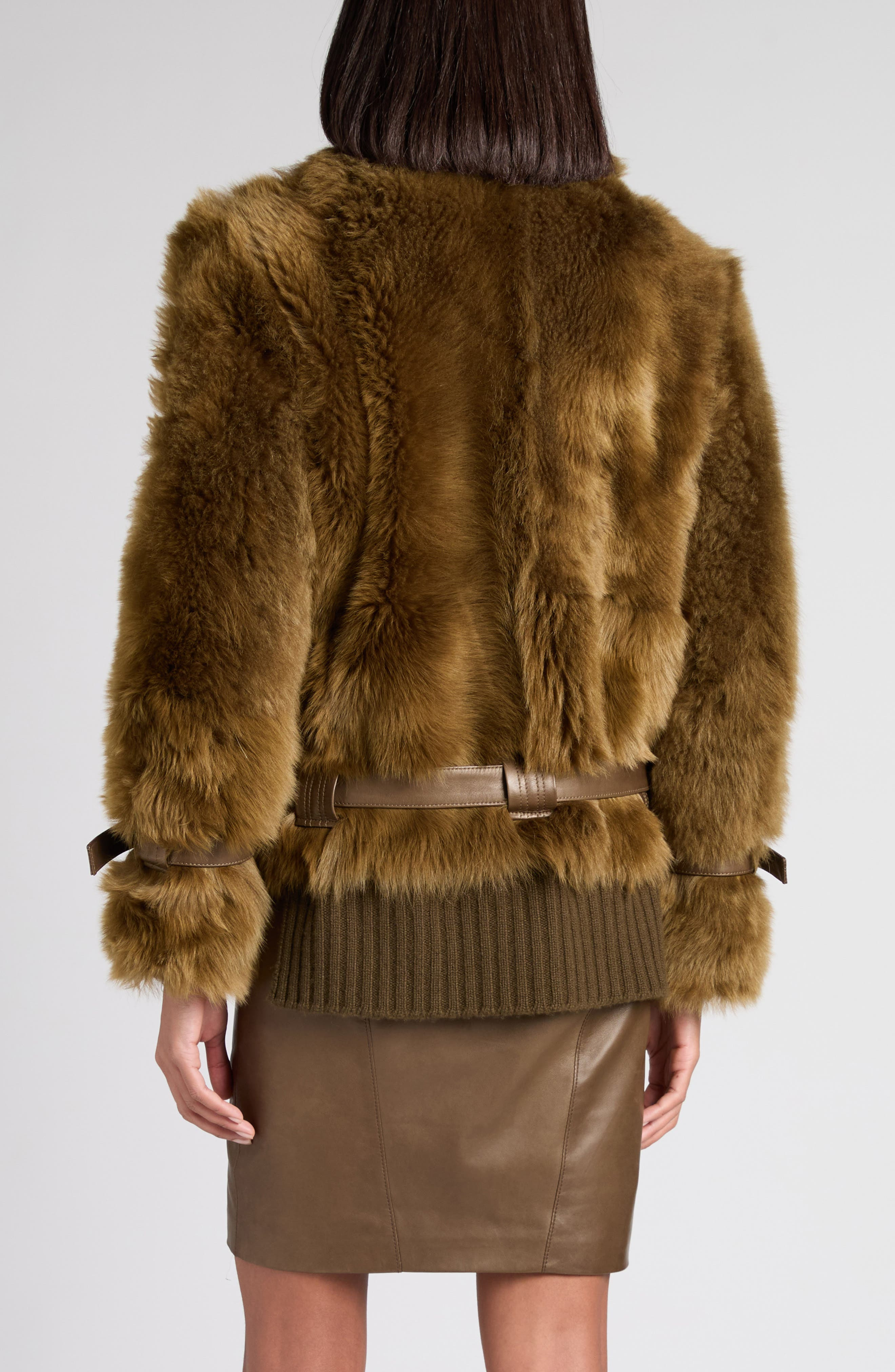 TOM FORD Genuine Shearling Jacket in Fg815 Military Green at Nordstrom - 3