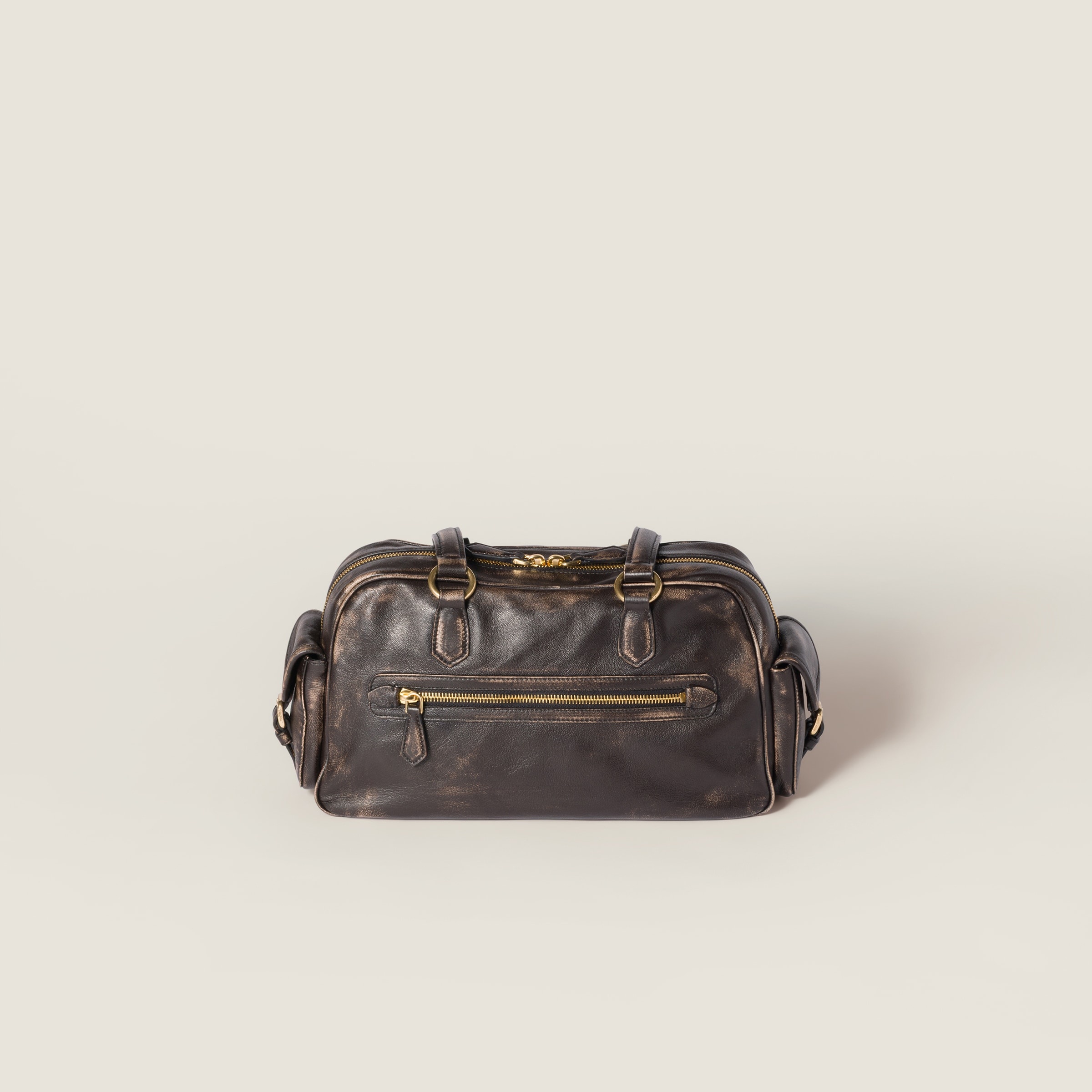 Pocket nappa leather top-handle bag - 4