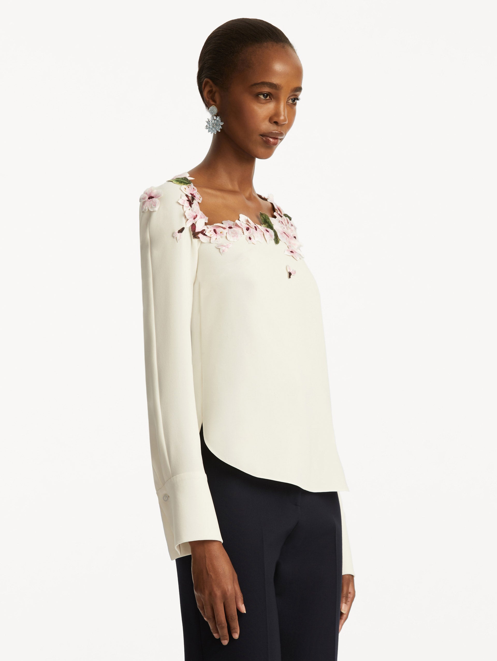 CHERRY BLOSSOM EMBROIDERED BLOUSE - 5