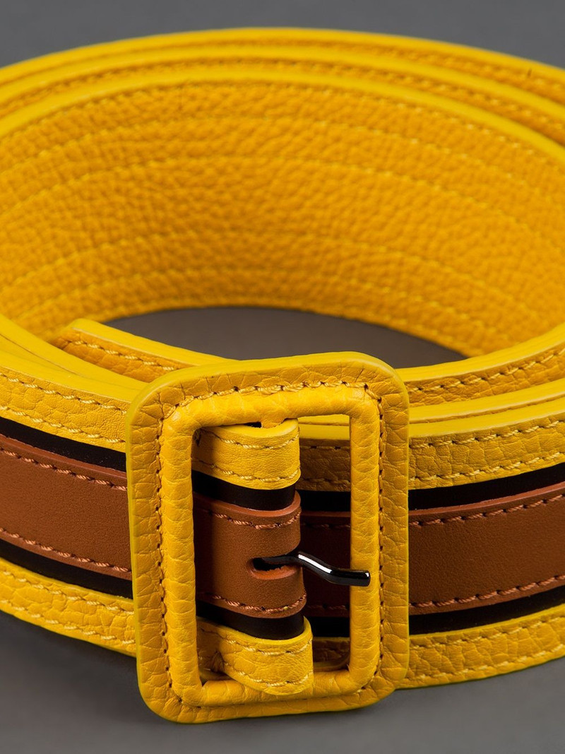 bi-colour leather belt 3