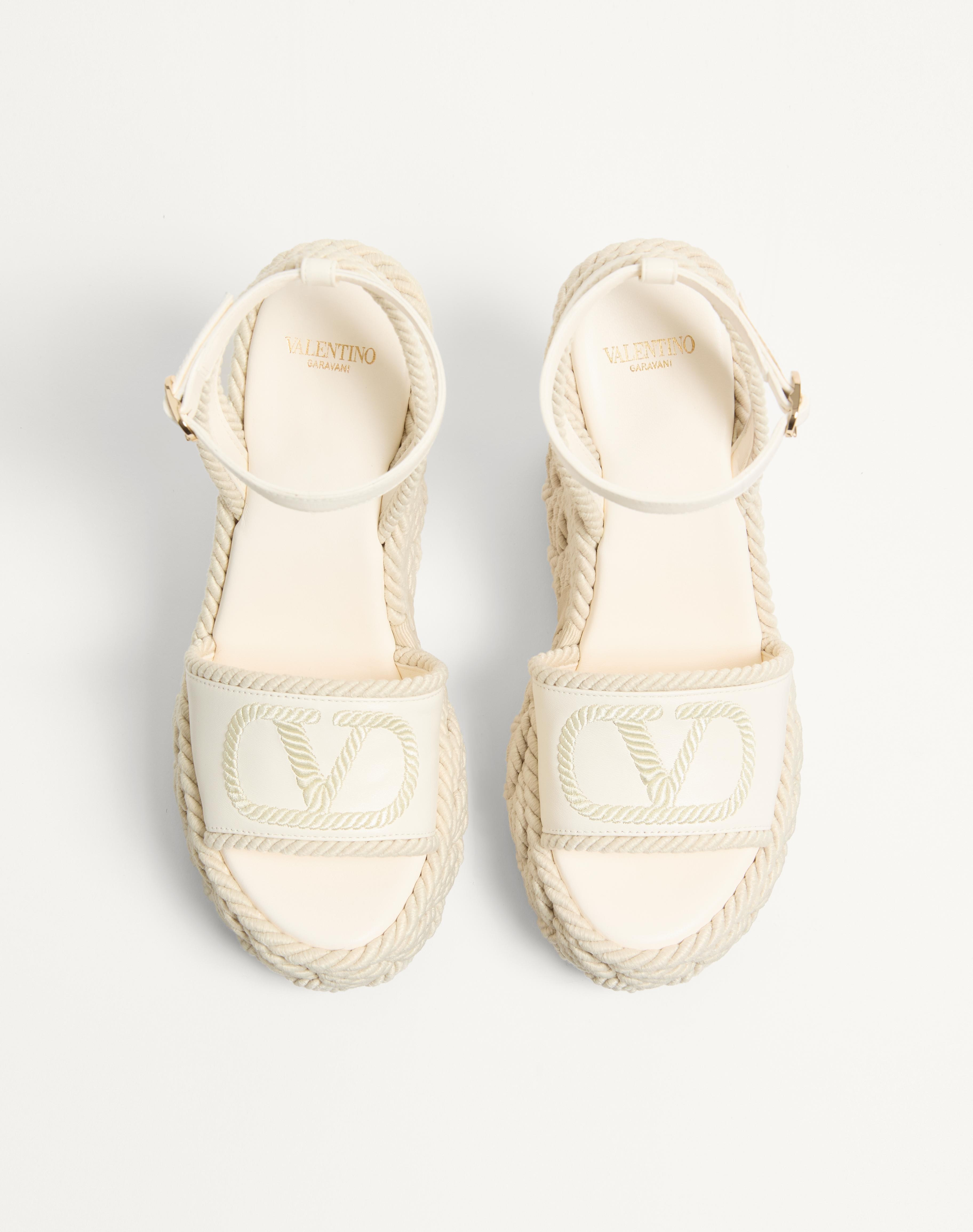 VLOGO TORCHON WEDGE SANDAL IN NAPPA 130MM - 3