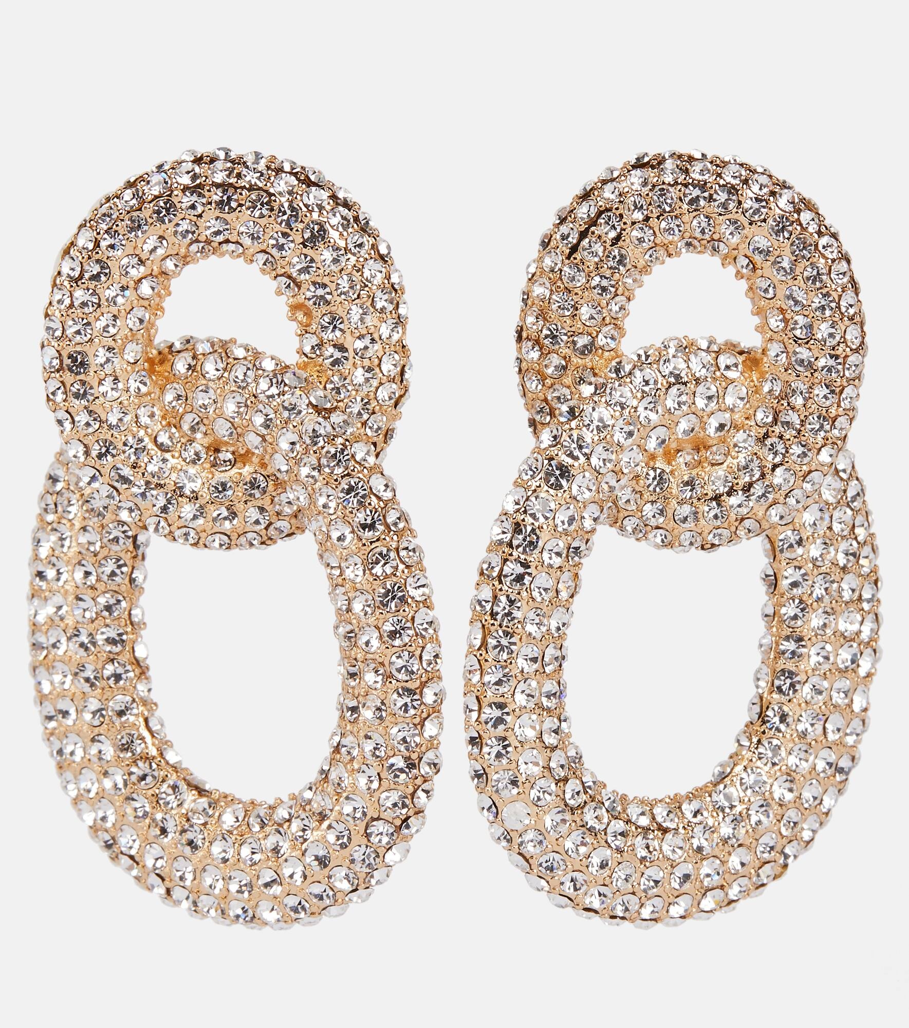Crystal-embellished earrings - 1