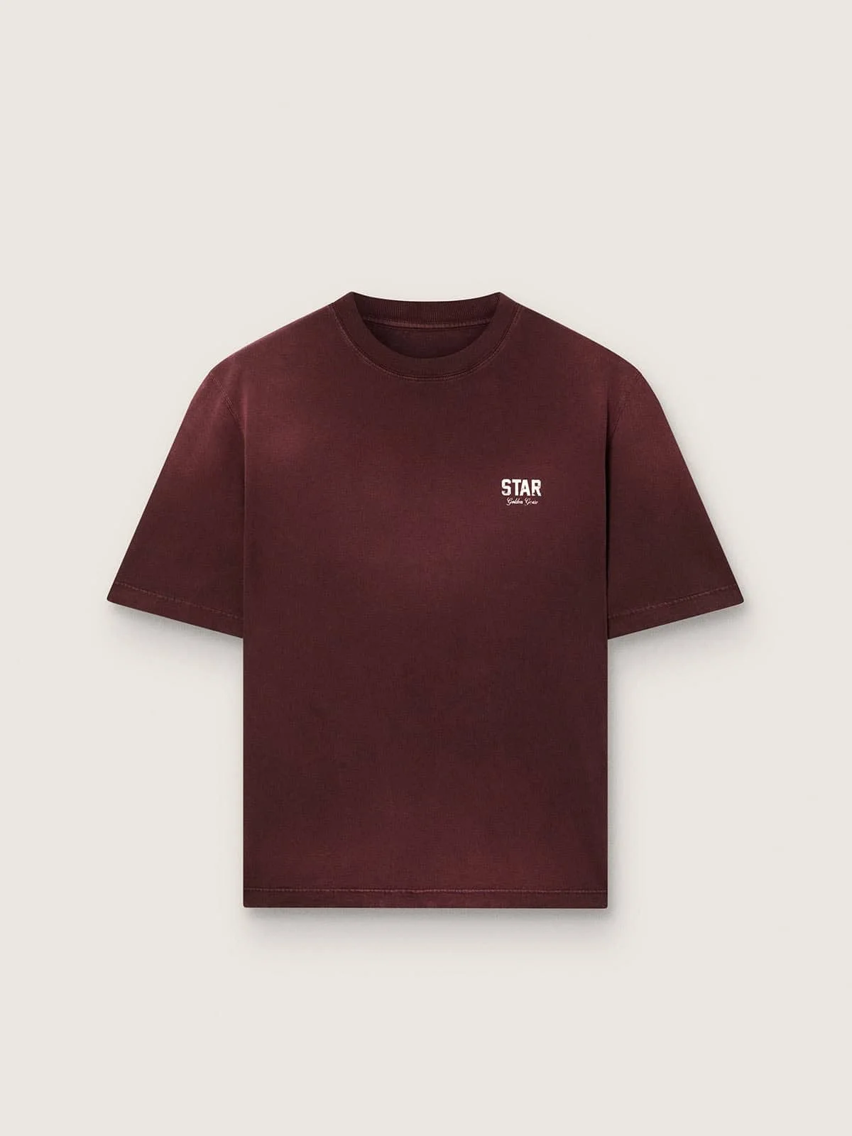Unisex T-shirt in burgundy cotton jersey with logo - 1