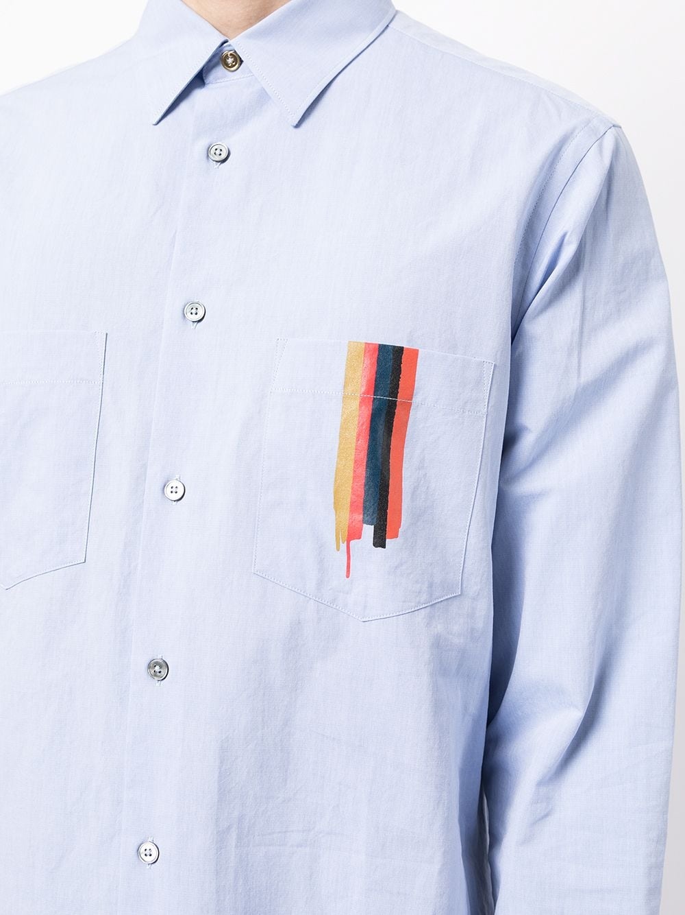 stripe detail poplin shirt - 5