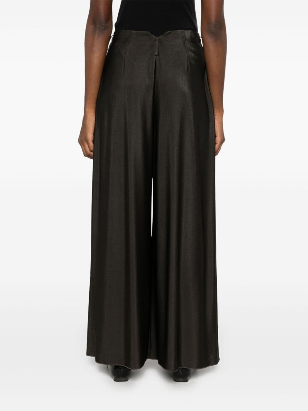 pleated wide trousers - 4