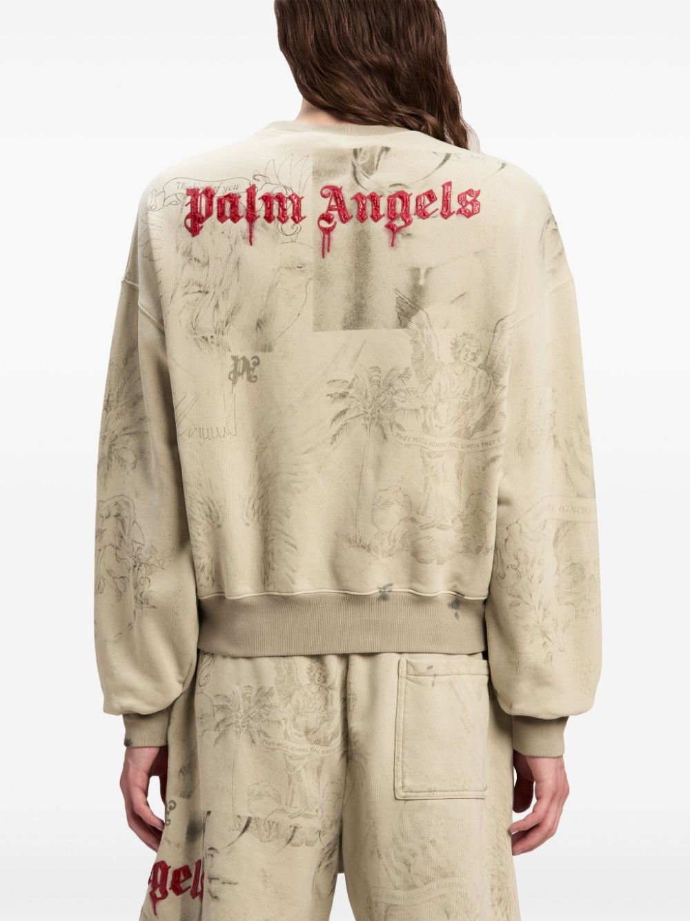 graphic-print cotton sweatshirt - 5