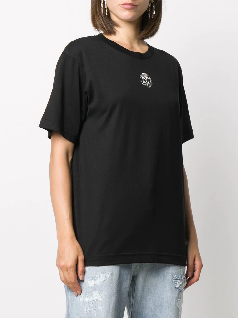 embroidered logo T-shirt - 3