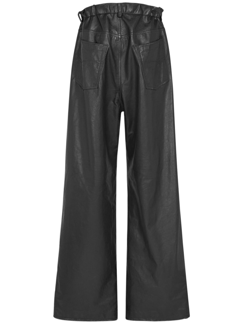 Oversized leather baggy pants - 4