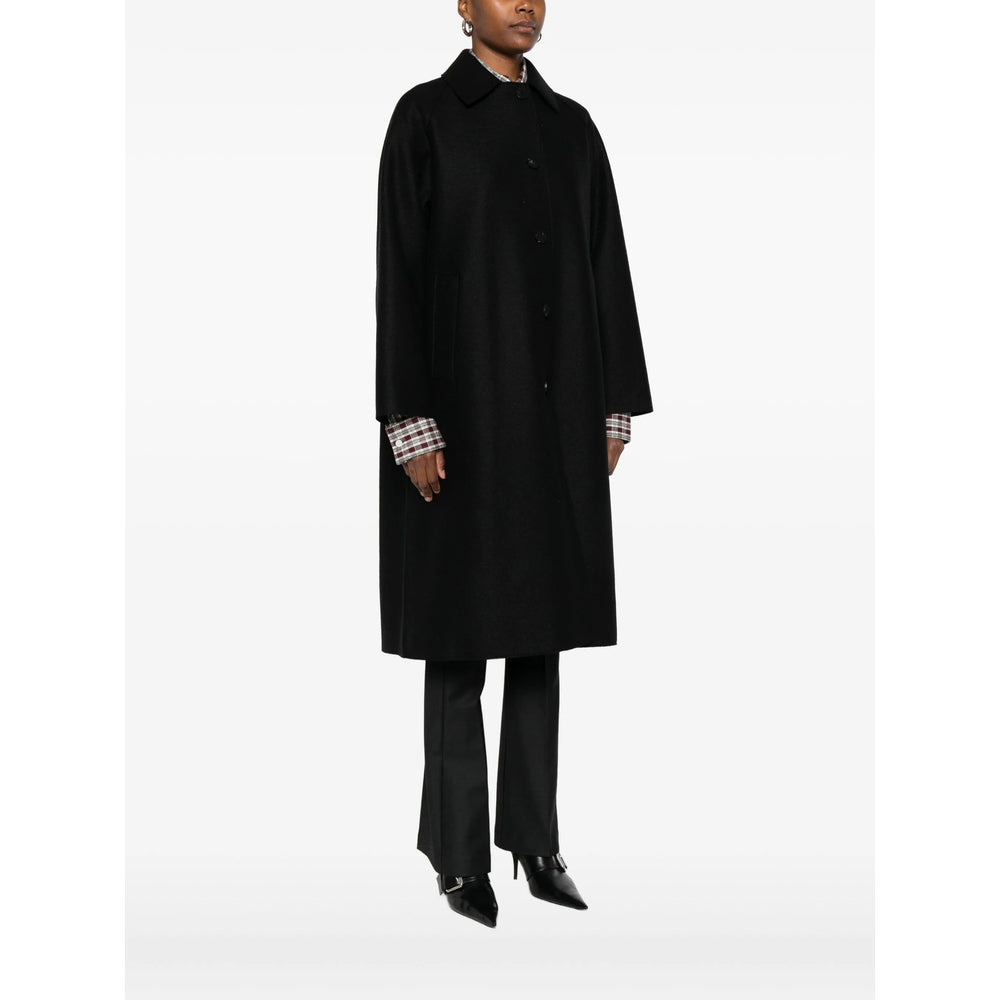Harris Wharf London Black Coats - Single Breasted Coats Women - 2