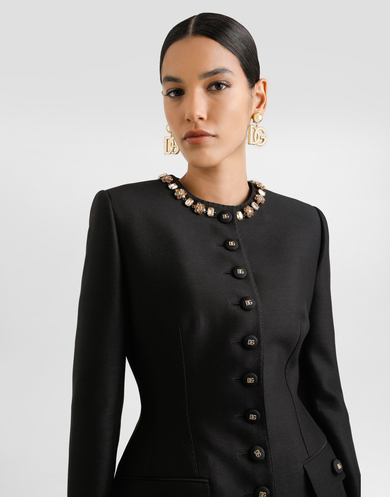Dolce & Gabbana Single-breasted jacket in faille outlook