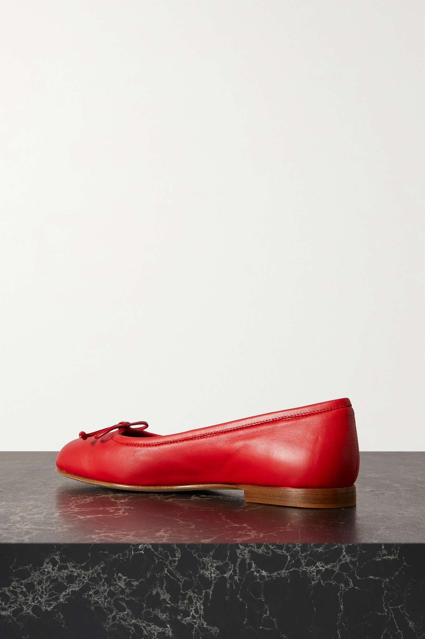 Veralli bow-detailed leather ballet flats - 3