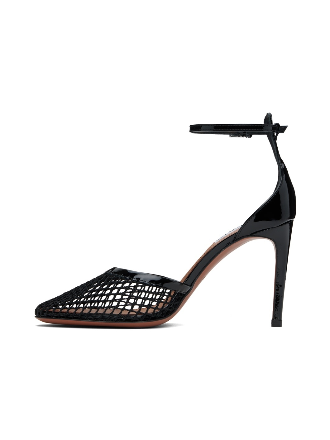 Black High Fishnet Heels - 3