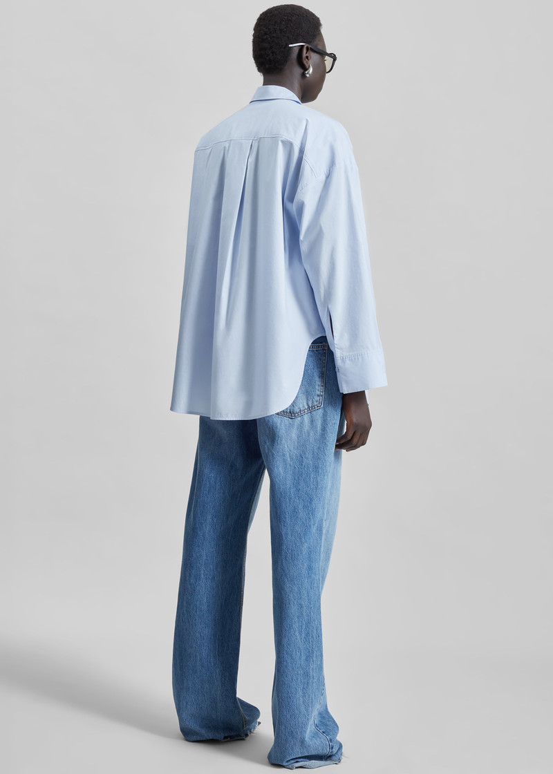 By Malene Birger Derris Cotton Shirt - Periwinkle Blue 7