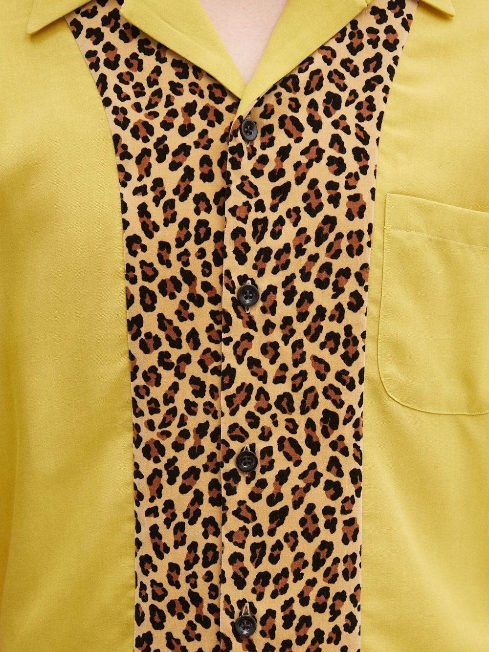 leopard-print panel shirt - 5