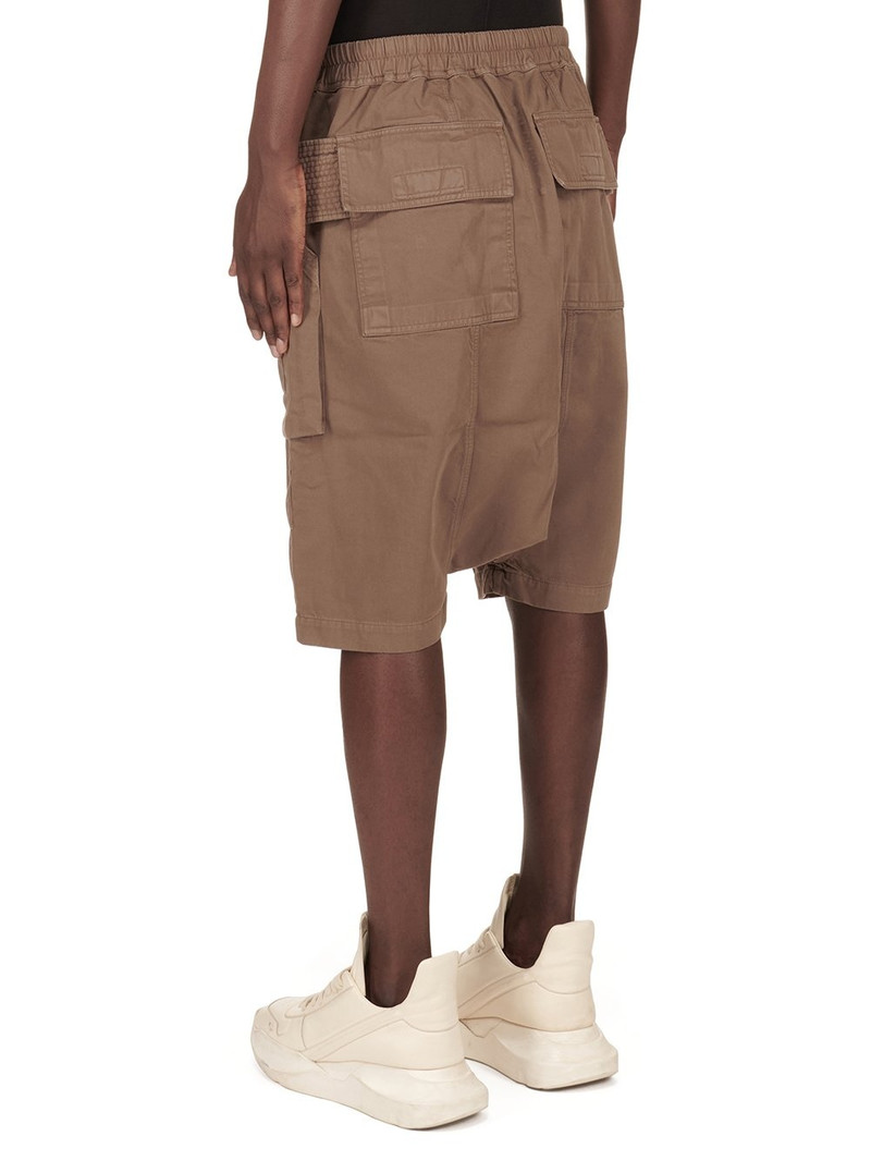Beige Cotton Creatch Cargo Shorts 3