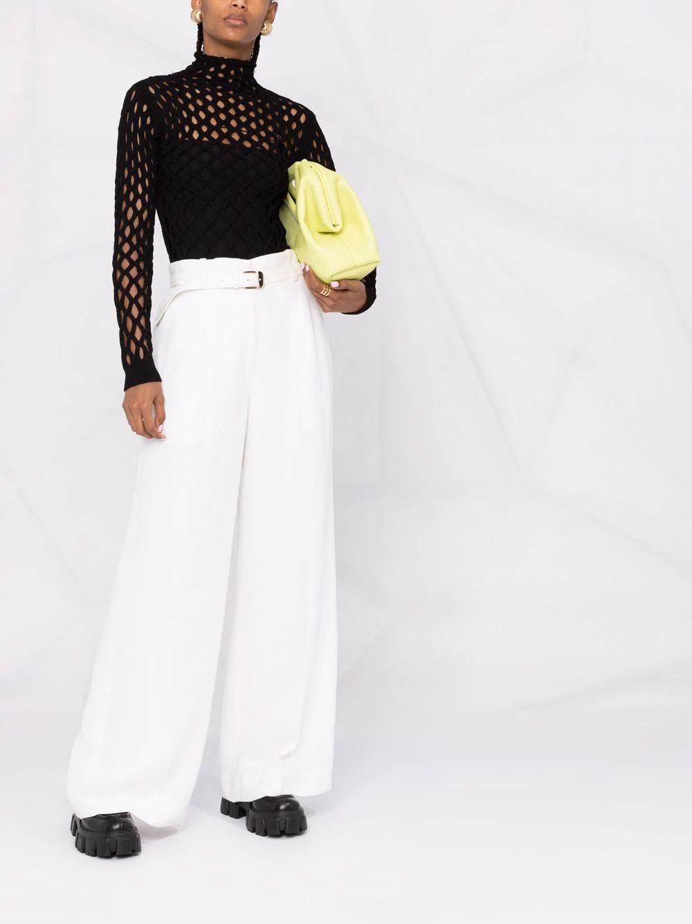 net knitted top - 2