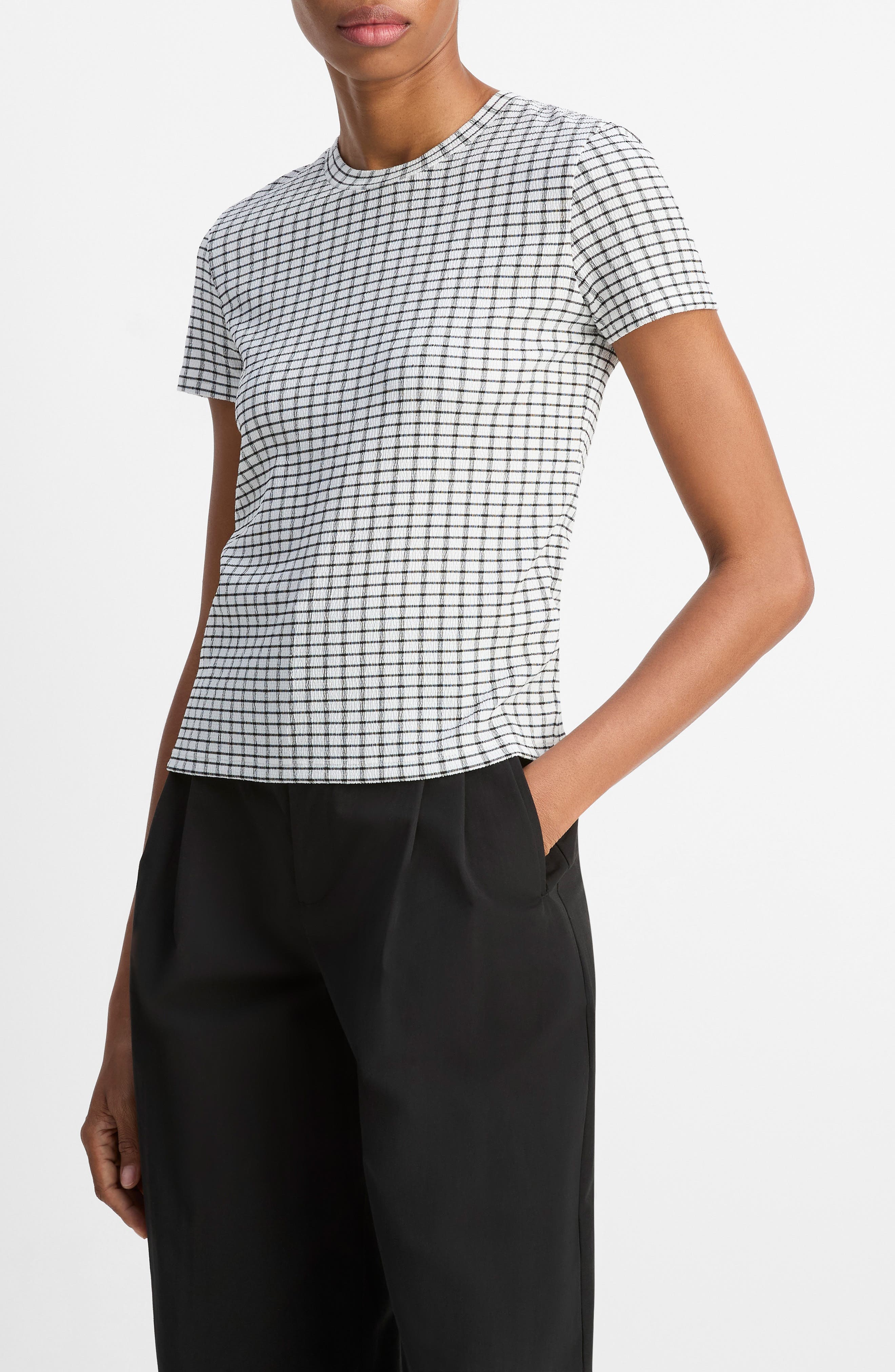 Vince Crew Knit Top in Black Combo at Nordstrom - 3