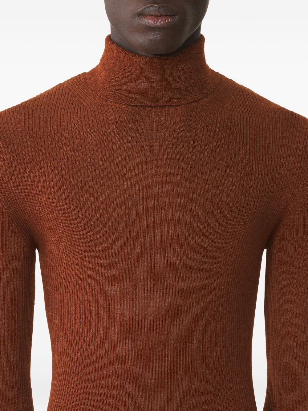 ribbed turtleneck sweater - 5