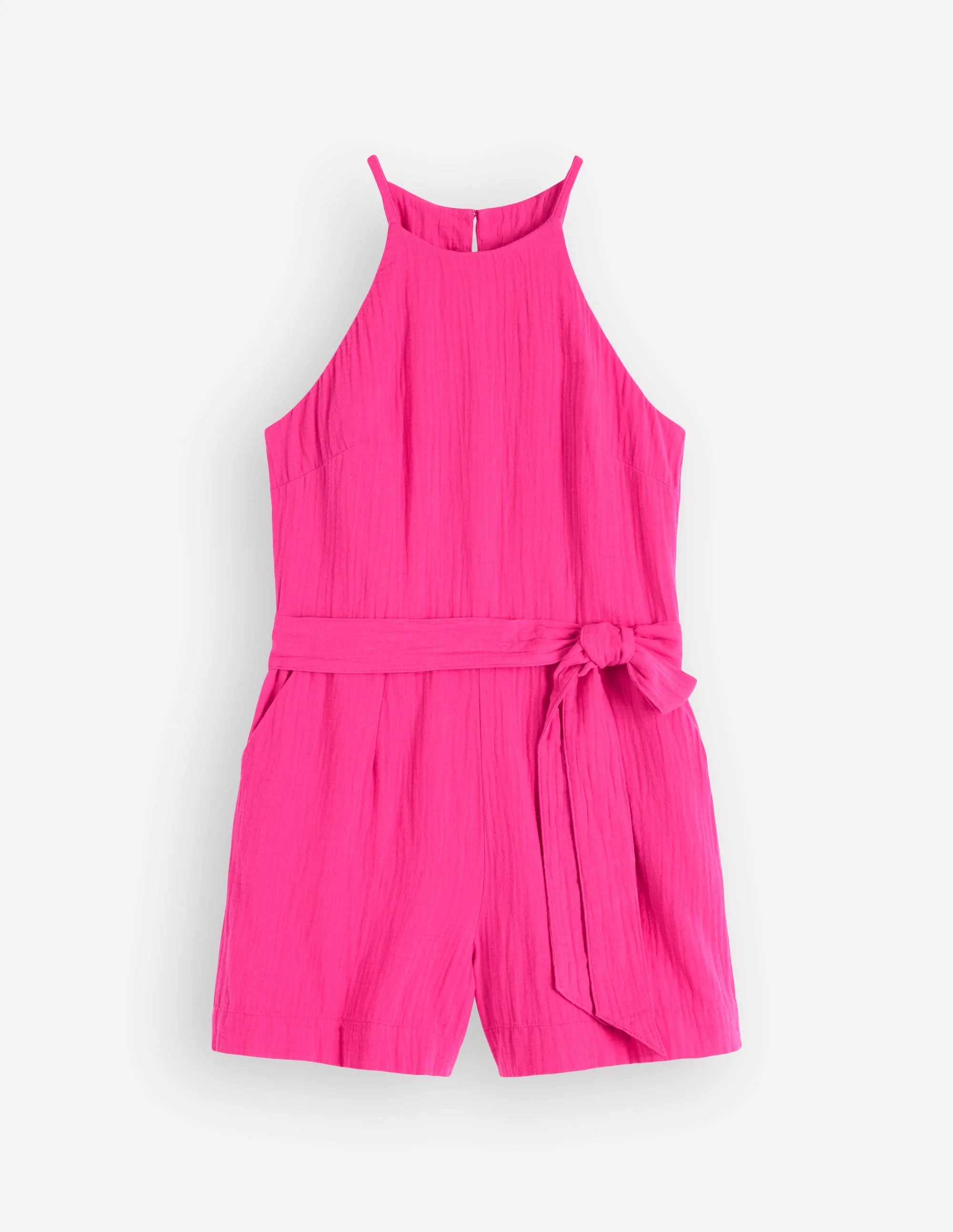 Rosa Double Cloth Playsuit-Pink Peony - 1