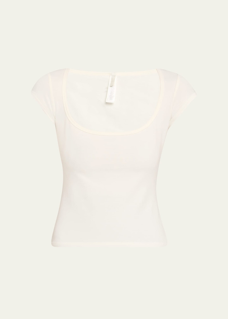 SKIMS Scoop-Neck Slim-Fit Stretch-Cotton Top outlook