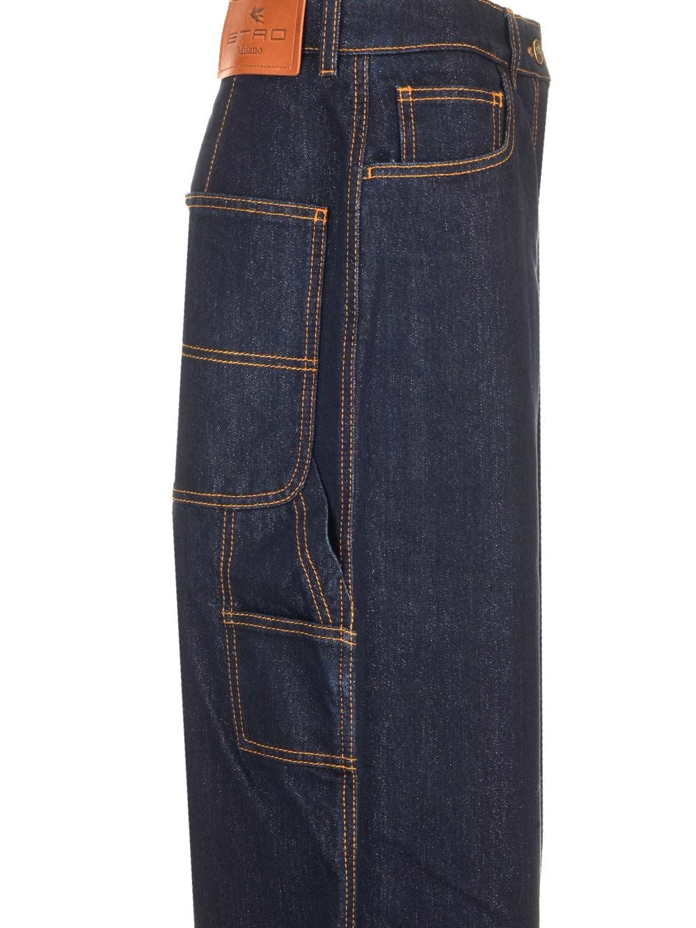 Workwear-Style Jeans Blue - 4