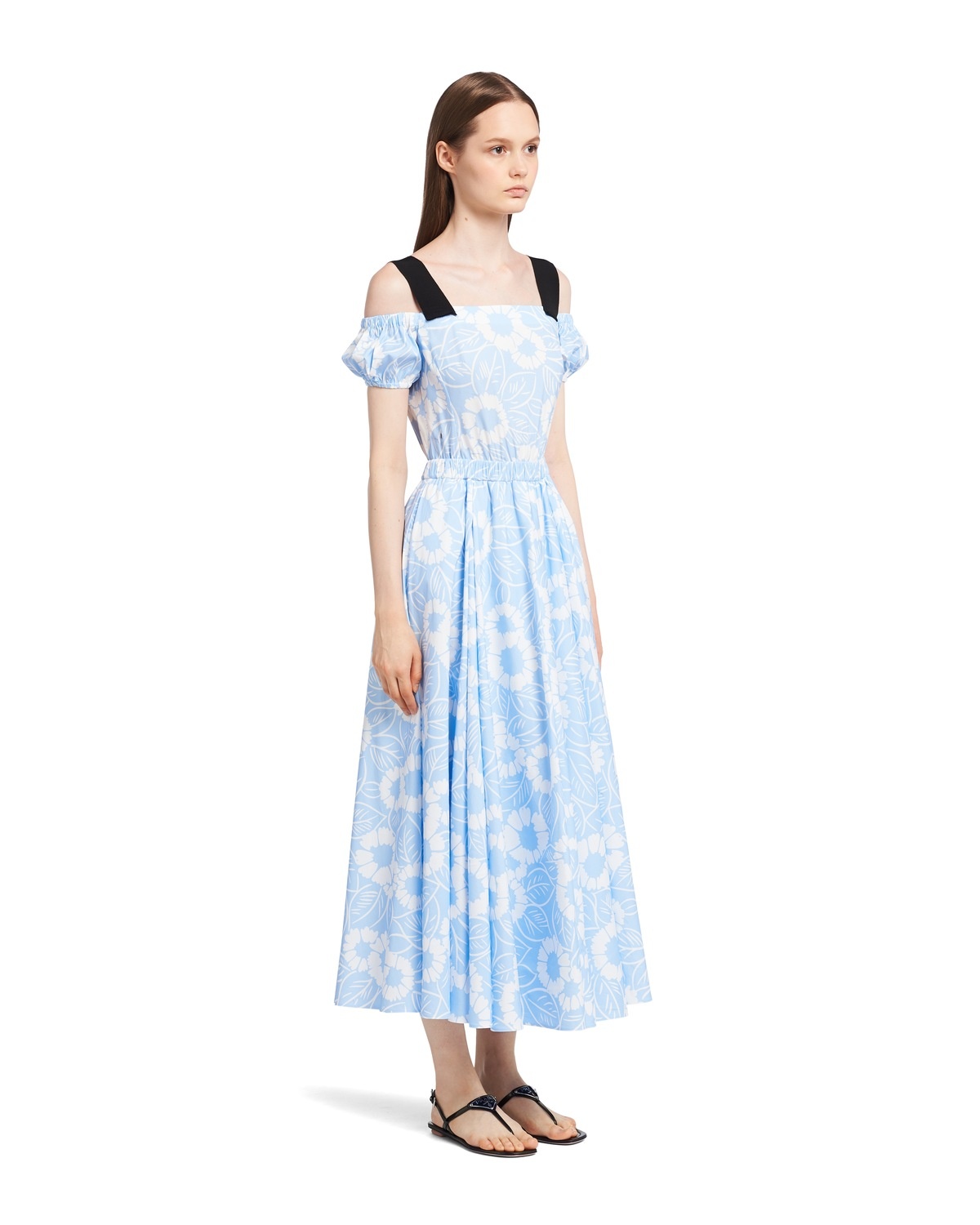 Printed poplin dress - 3