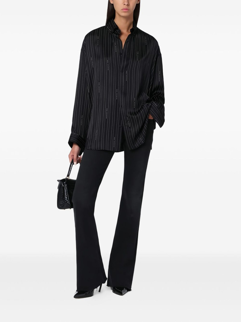 BALENCIAGA pinstripe logo shirt outlook