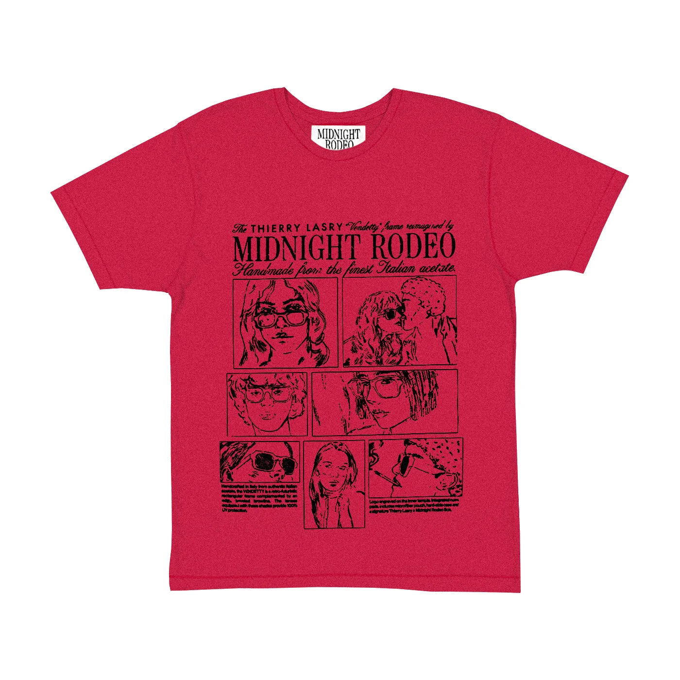 THIERRY LASRY x MIDNIGHT RODEO T-SHIRT - RED - 1