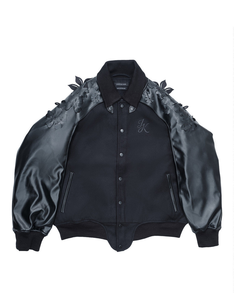 Laser-Cut Flower Varsity Jacket 1