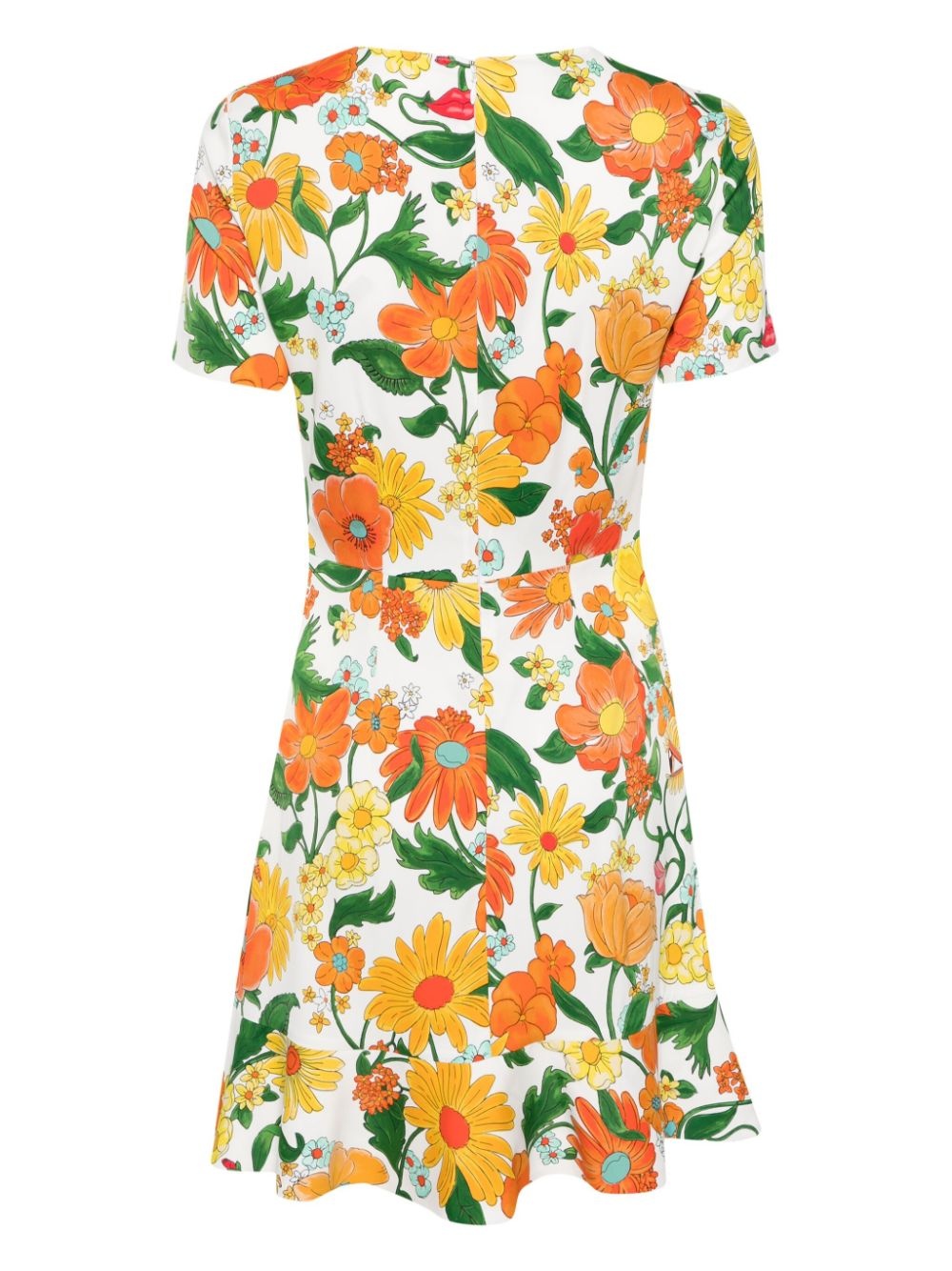 floral-print peplum dress - 2