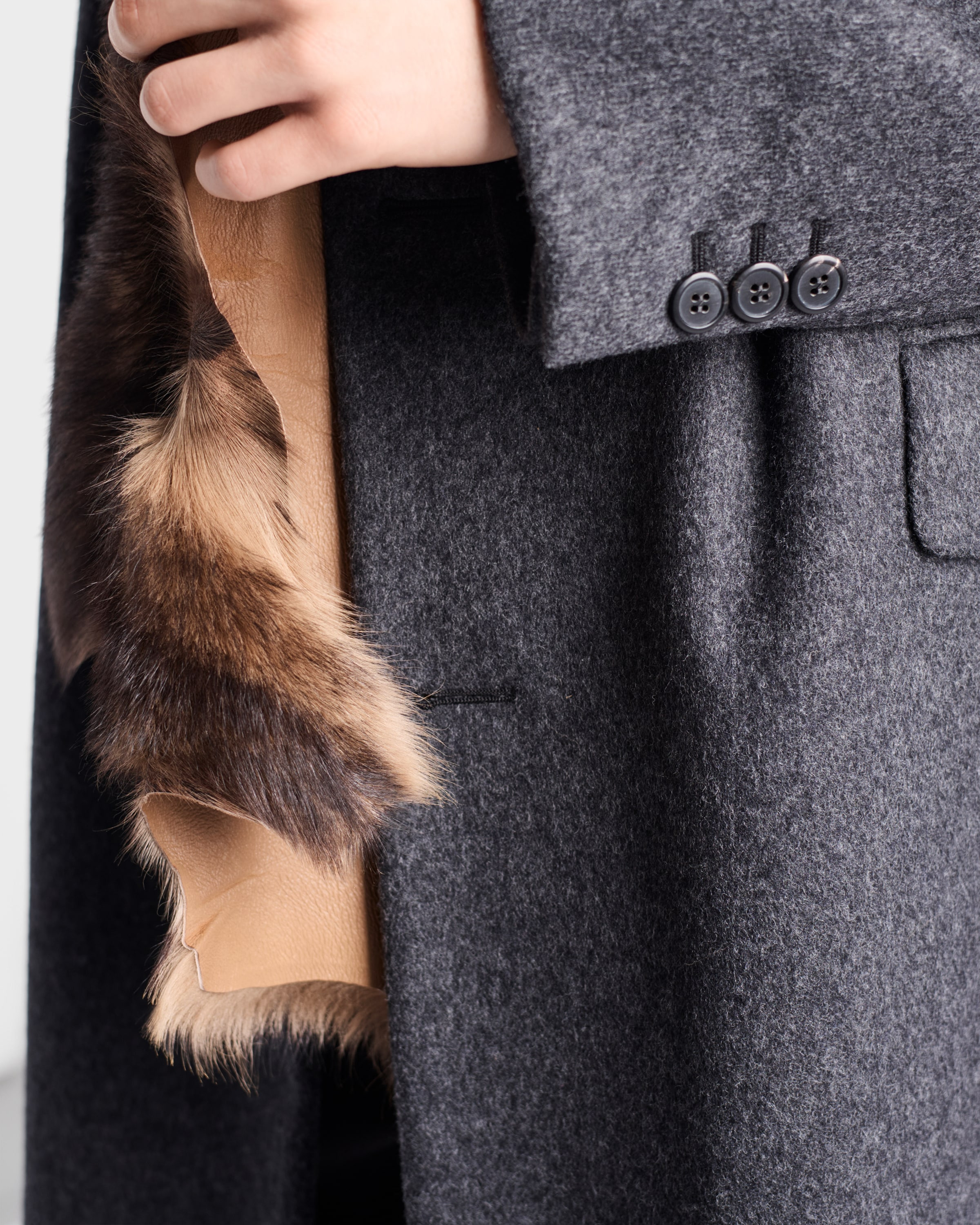 Single-breasted wool coat - 3