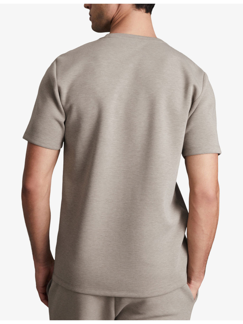 Bradley stitched-trim stretch woven-blend T-shirt 4