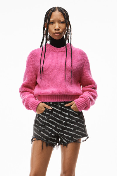 Alexander Wang CREWNECK PULLOVER IN EYELASH WOOL outlook