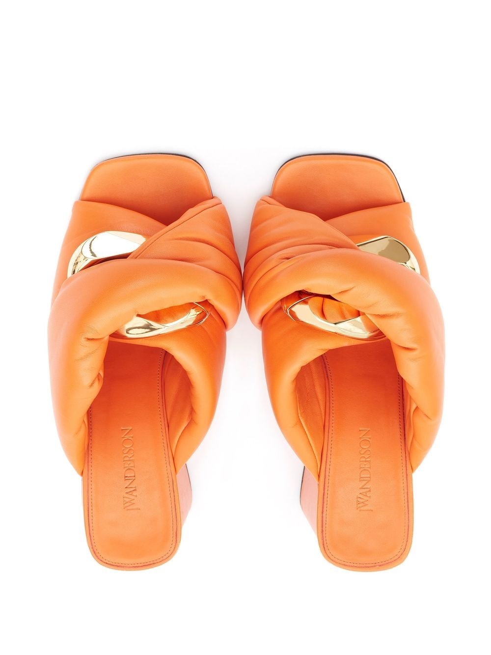 Chain Twist leather mules - 4