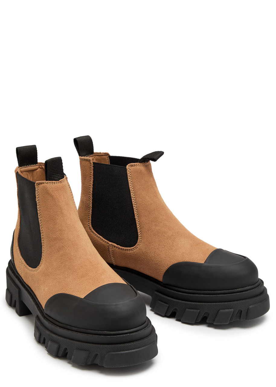 Ganni Panelled Suede Chelsea Boots - 3