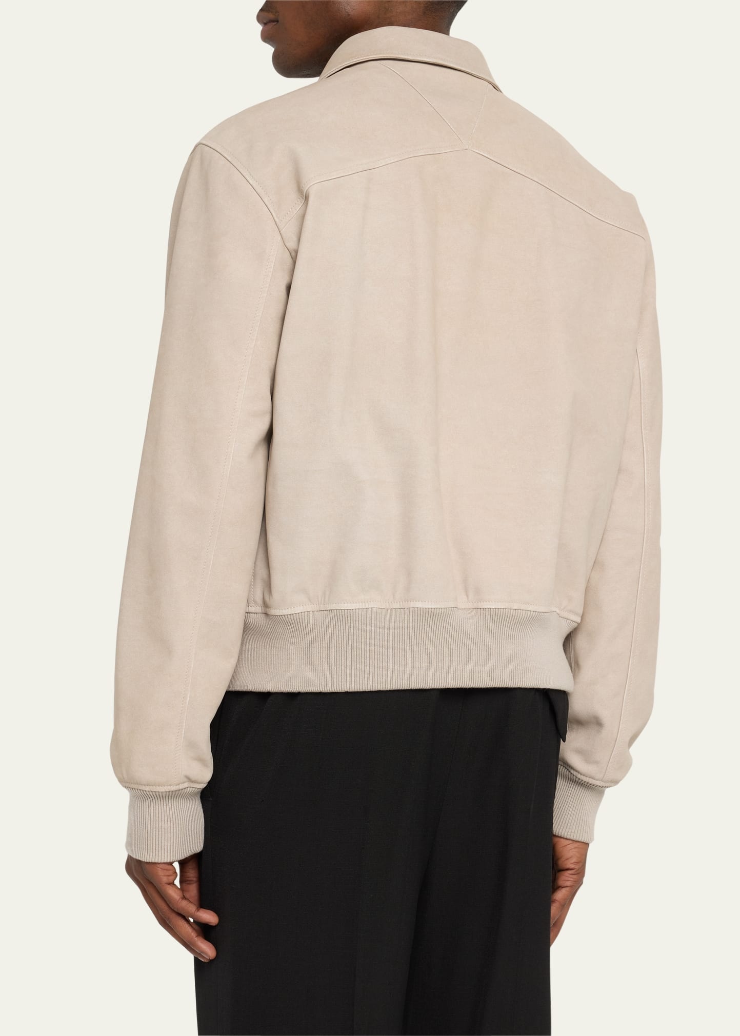 Men's Printed Nubuck Blouson Jacket - 3