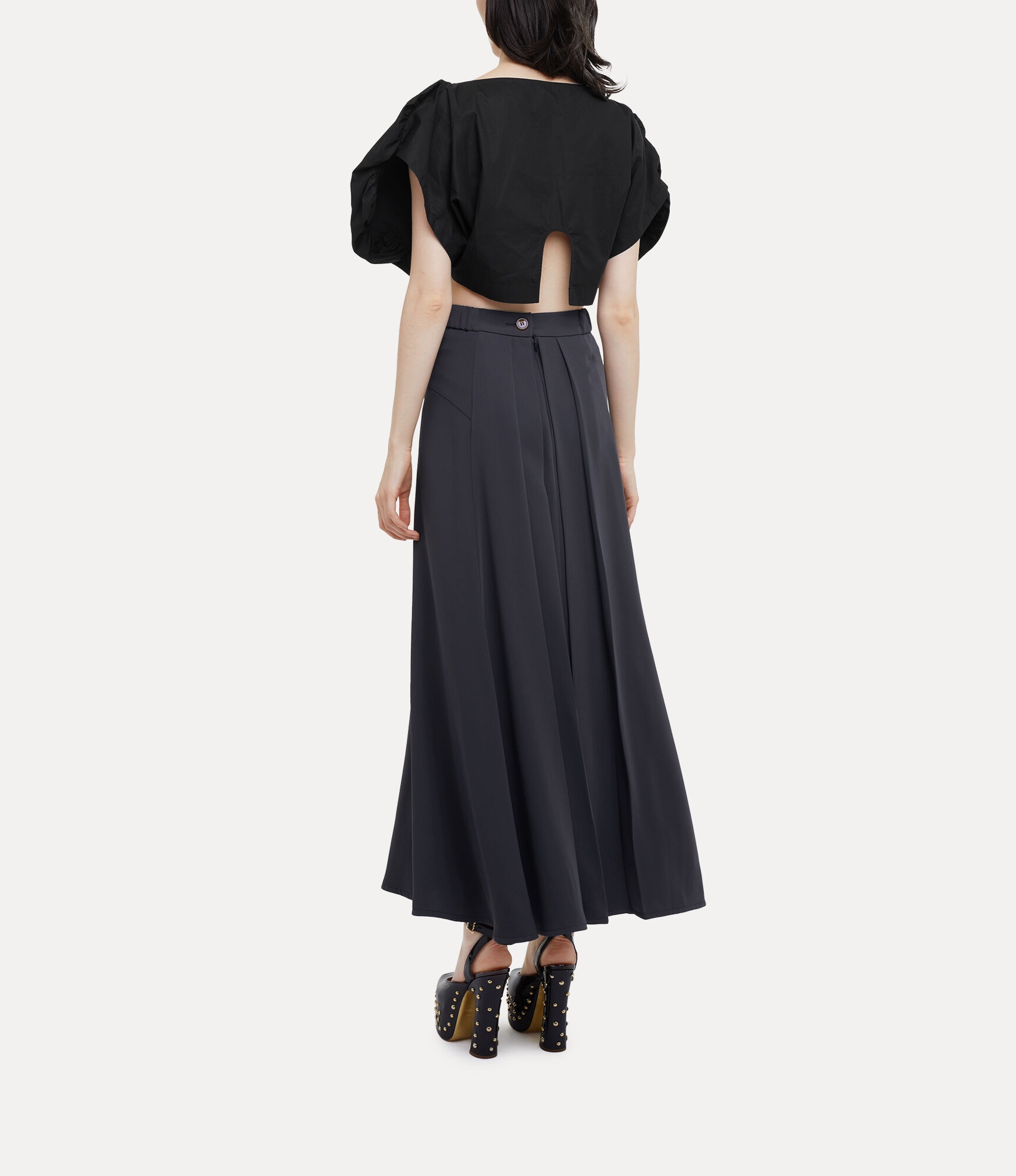 LONG BOXPLEAT SKIRT - 3