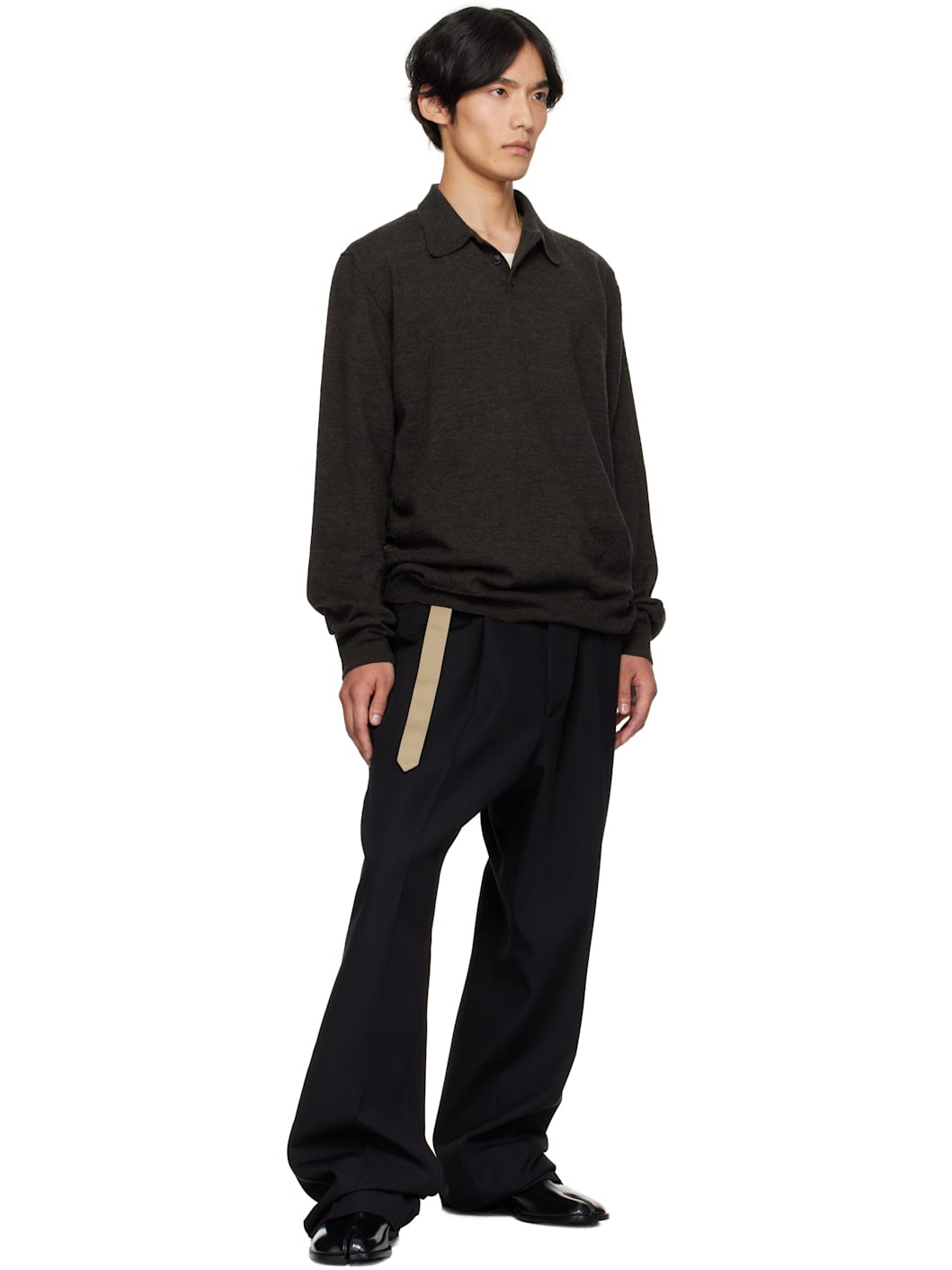 Black Tabi Babouche Loafers - 6