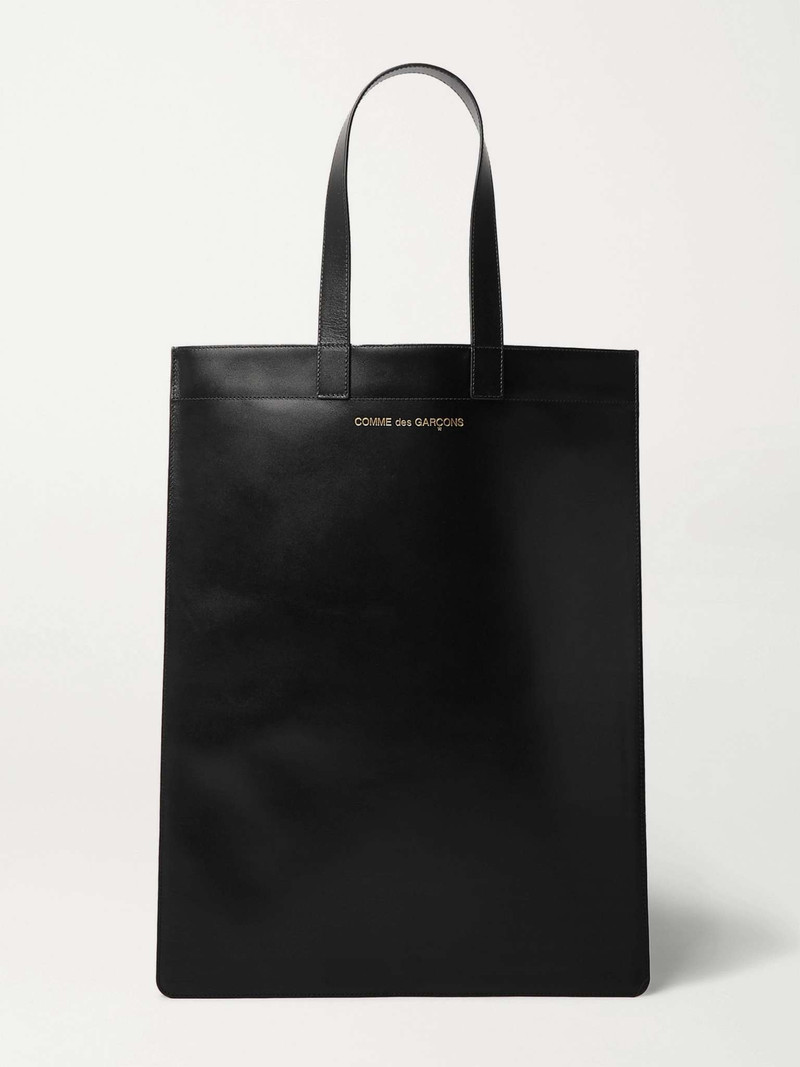 Logo-Print Leather Tote Bag - 1