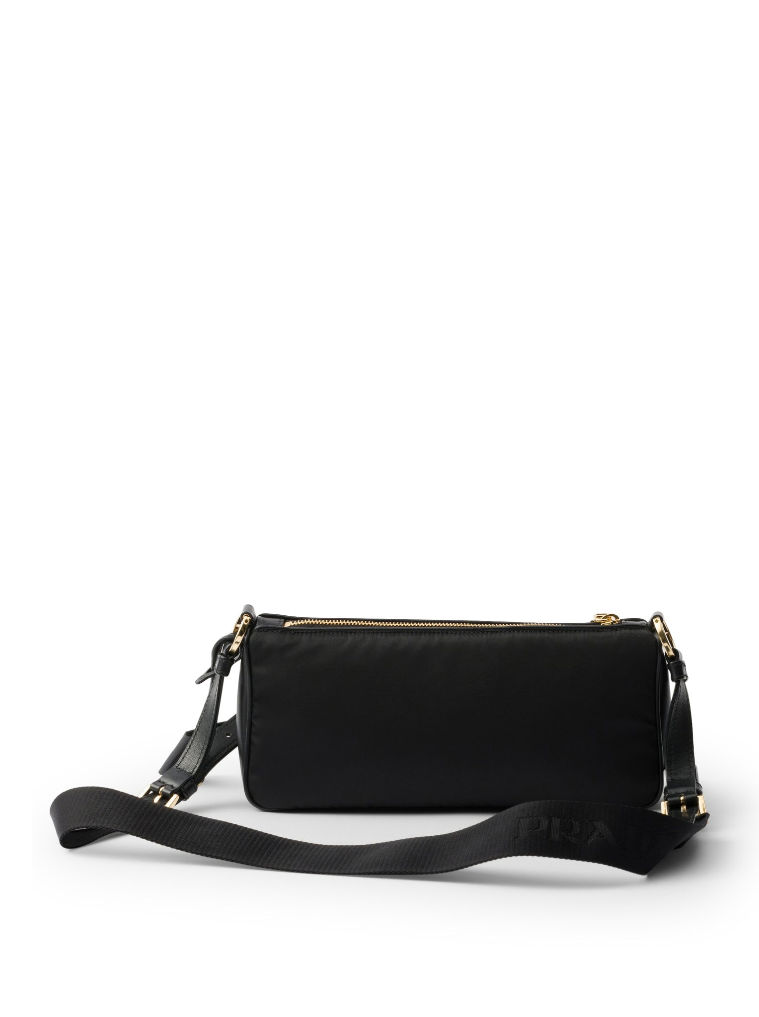 SMALL RE-NYLON AND LEATHER SHOULDER BAG WITH PADLOCK - 2