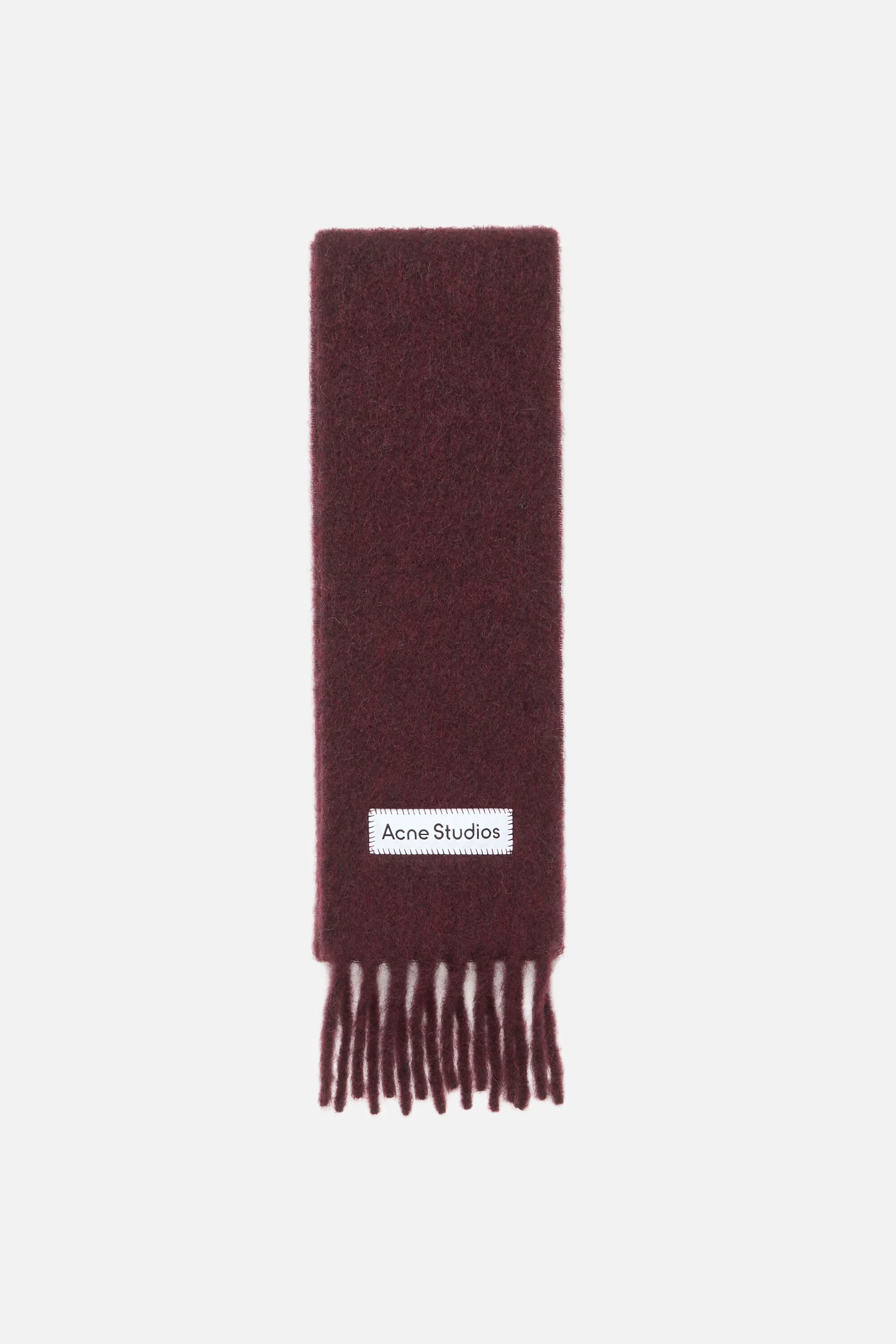 Skinny mohair scarf - Burgundy - 1