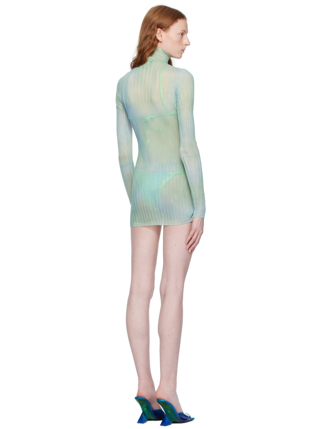 Blue Tie-Dye Minidress - 3